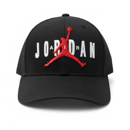 Jordan Jumpman Logo Black Cap with Text